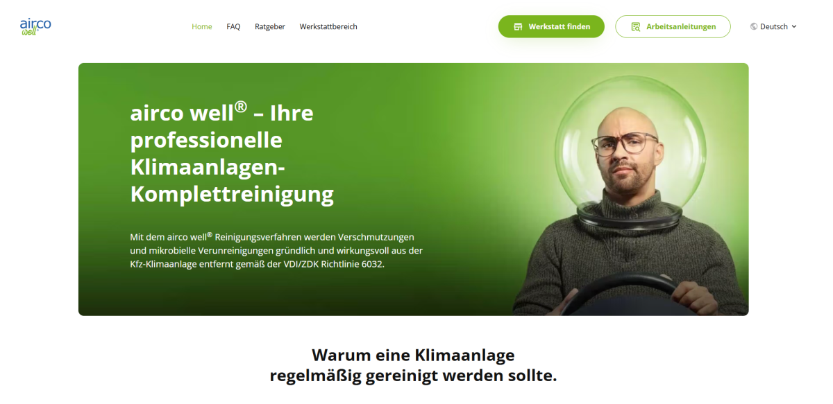 airco well® Website airco well® Website